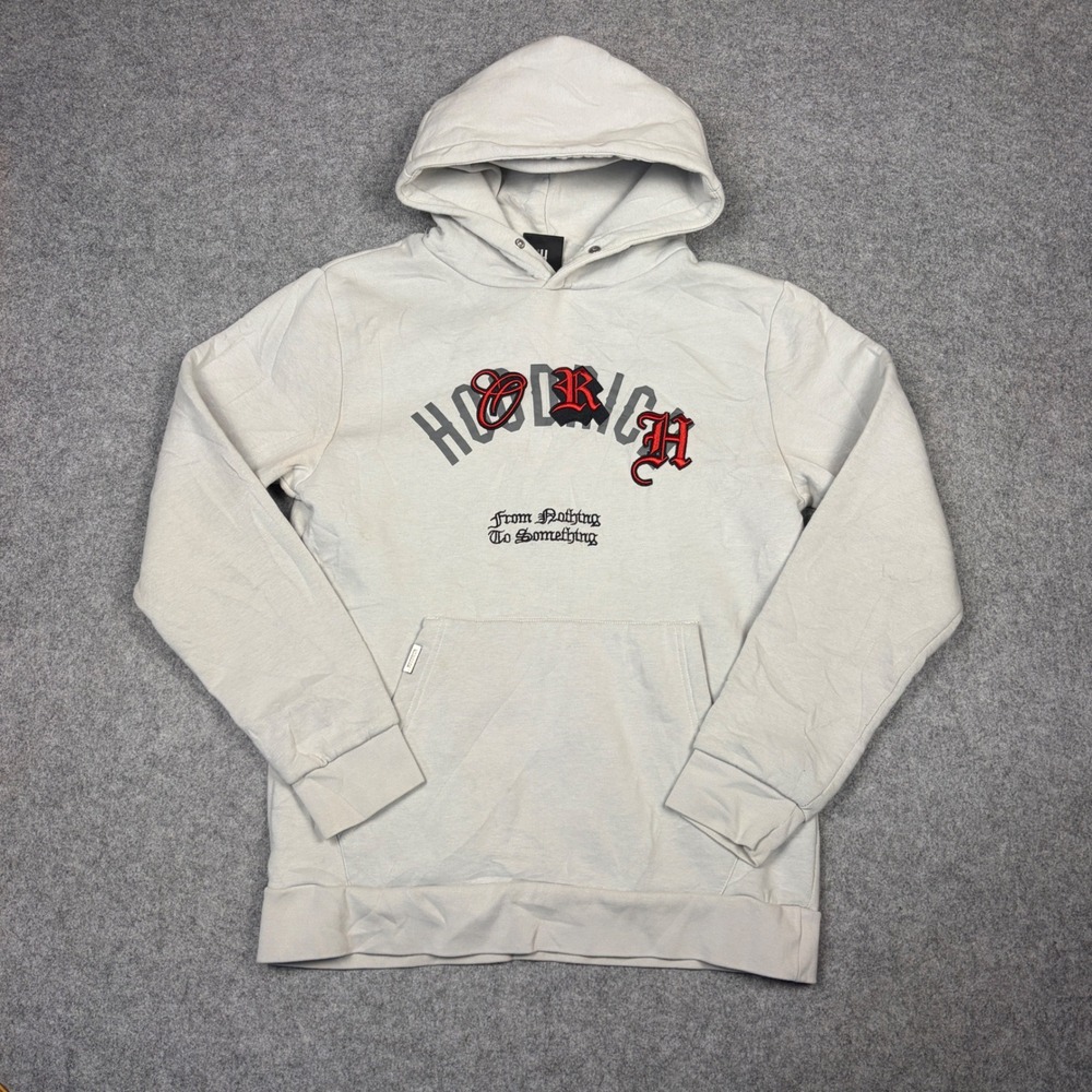 Hoodrich Mens Product of the Streets Graphic Hoodie Gray Size M Streetwear